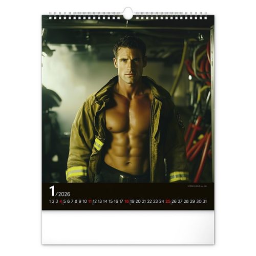 Falinaptár REALSYSTEM 300x340mm álló Firefighters 2026.