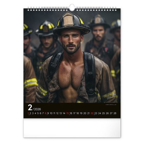 Falinaptár REALSYSTEM 300x340mm álló Firefighters 2026.