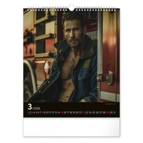 Falinaptár REALSYSTEM 300x340mm álló Firefighters 2026.