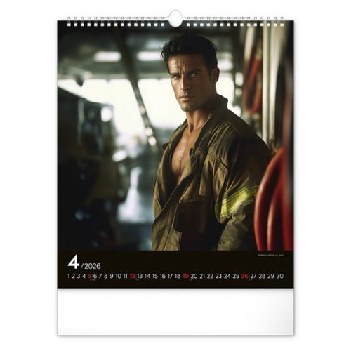 Falinaptár REALSYSTEM 300x340mm álló Firefighters 2026.