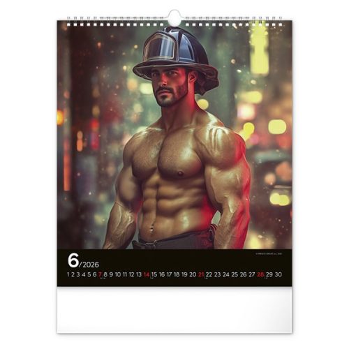 Falinaptár REALSYSTEM 300x340mm álló Firefighters 2026.