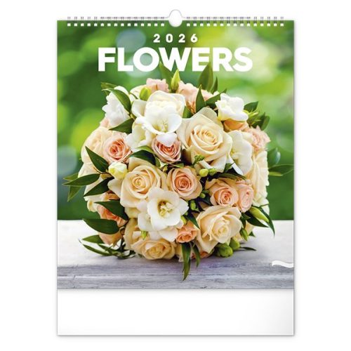 Falinaptár REALSYSTEM 300x340mm álló Flowers 2026.