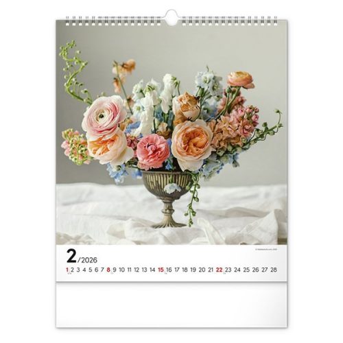 Falinaptár REALSYSTEM 300x340mm álló Flowers 2026.