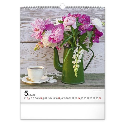 Falinaptár REALSYSTEM 300x340mm álló Flowers 2026.