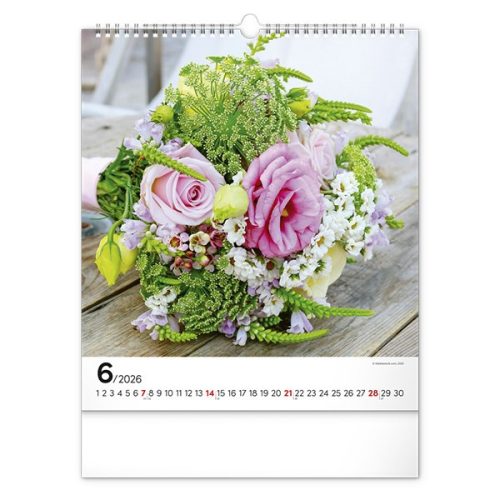 Falinaptár REALSYSTEM 300x340mm álló Flowers 2026.