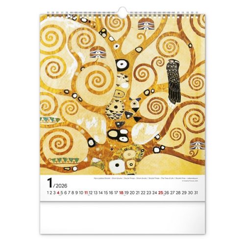 Falinaptár REALSYSTEM 300x340mm álló Klimt 2026.