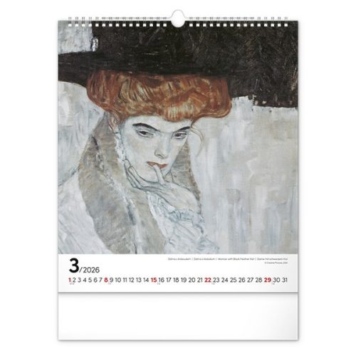 Falinaptár REALSYSTEM 300x340mm álló Klimt 2026.