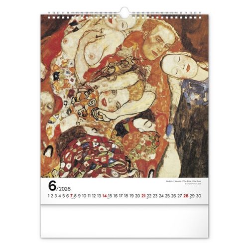 Falinaptár REALSYSTEM 300x340mm álló Klimt 2026.