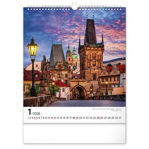 Falinaptár REALSYSTEM 300x340mm álló Prague 2026.