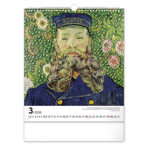 Falinaptár REALSYSTEM 300x340mm álló Vincet van Gogh 2026.