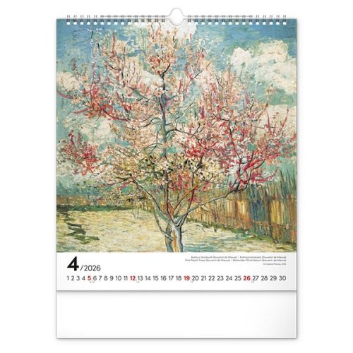 Falinaptár REALSYSTEM 300x340mm álló Vincet van Gogh 2026.