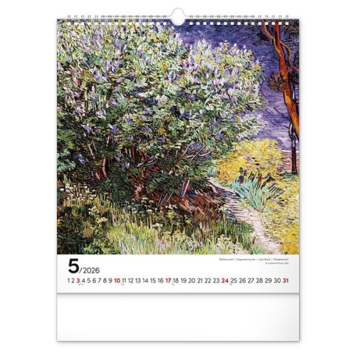 Falinaptár REALSYSTEM 300x340mm álló Vincet van Gogh 2026.