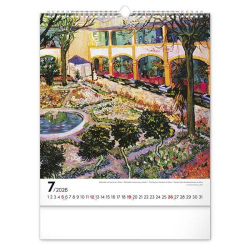 Falinaptár REALSYSTEM 300x340mm álló Vincet van Gogh 2026.