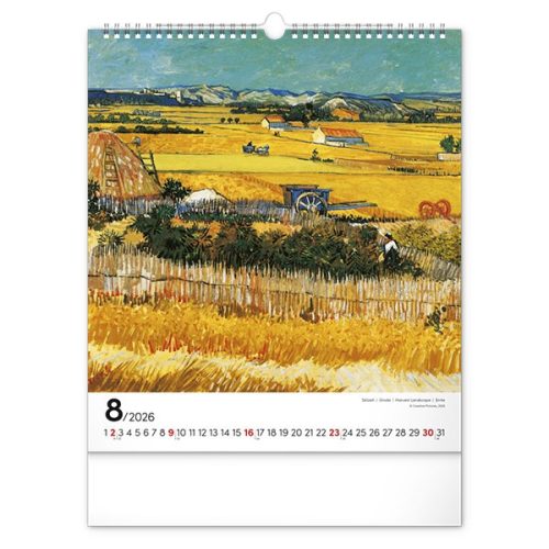 Falinaptár REALSYSTEM 300x340mm álló Vincet van Gogh 2026.