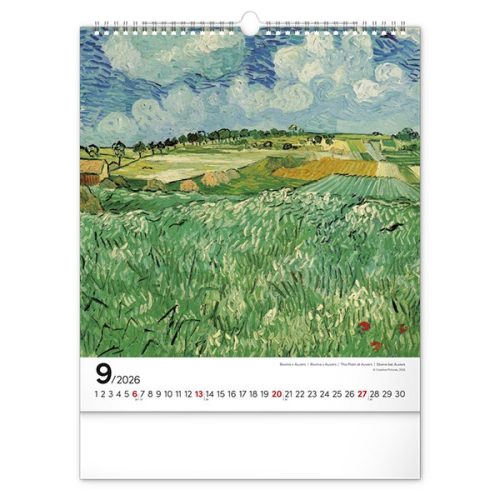 Falinaptár REALSYSTEM 300x340mm álló Vincet van Gogh 2026.