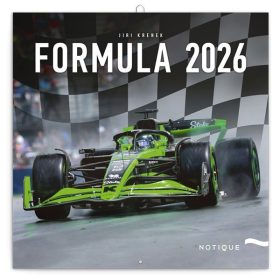 Lemeznaptár REALSYSTEM 300x300mm Formula 2026.