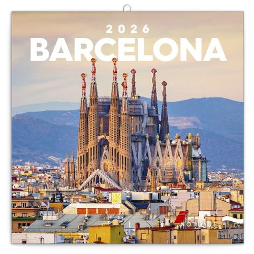 Lemeznaptár REALSYSTEM 300x300mm Barcelona 2026.