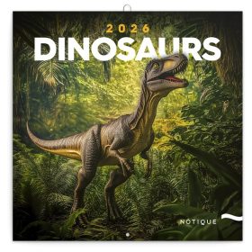 Lemeznaptár REALSYSTEM 300x300mm Dinosaurs 2026.