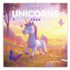 Lemeznaptár REALSYSTEM 300x300mm Happy Unicorns 2026.