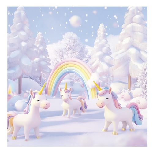 Lemeznaptár REALSYSTEM 300x300mm Happy Unicorns 2026.