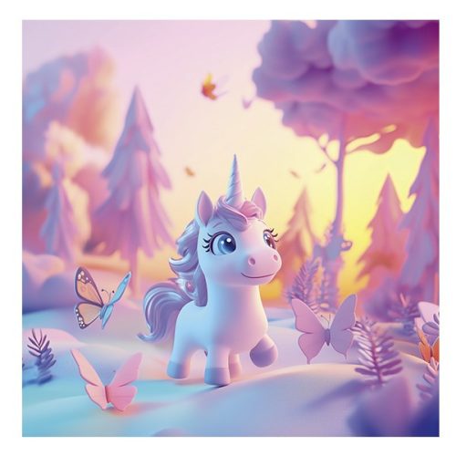 Lemeznaptár REALSYSTEM 300x300mm Happy Unicorns 2026.