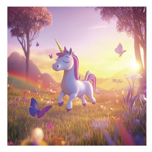 Lemeznaptár REALSYSTEM 300x300mm Happy Unicorns 2026.