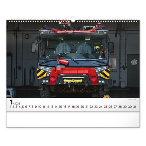 Falinaptár REALSYSTEM 480x330mm fekvő Fire trucks 2026.