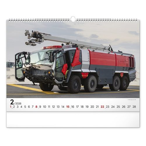 Falinaptár REALSYSTEM 480x330mm fekvő Fire trucks 2026.