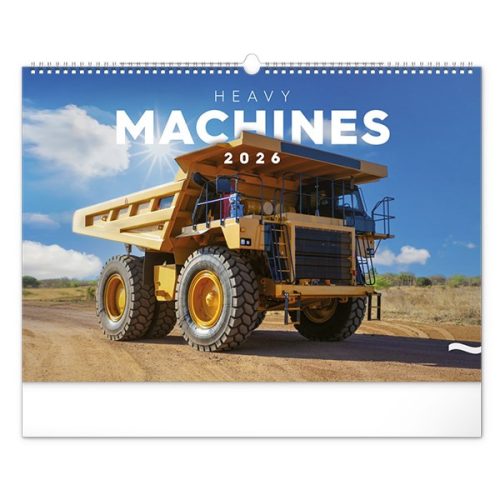 Falinaptár REALSYSTEM 480x330mm fekvő Heavy machines 2026.