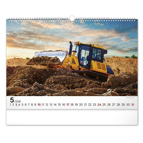 Falinaptár REALSYSTEM 480x330mm fekvő Heavy machines 2026.