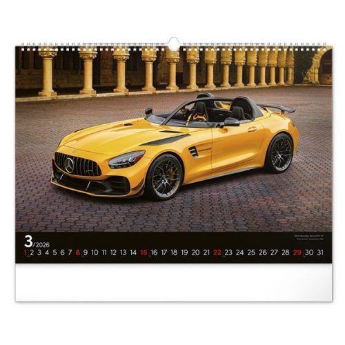 Falinaptár REALSYSTEM 480x330mm fekvő Cars 2026.