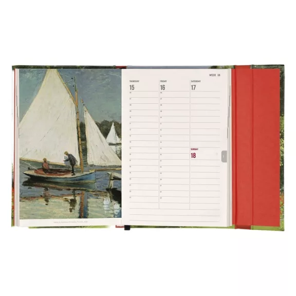 Határidőnapló REALSYSTEM 110x160mm heti sárga lapos márneses záródású Claude Monet 2027 Határidőnapló REALSYSTEM 110x160mm heti sárga lapos márneses záródású Claude Monet 2027