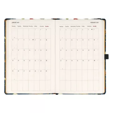   Határidőnapló REALSYSTEM 130x210 mm 2 hét oldalpáronként sárga lapos Harry Potter - Hogwarts 2027