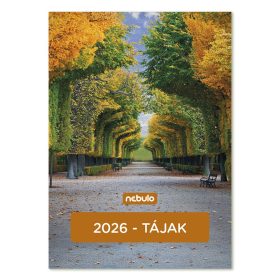 Falinaptár spirálozott NEBULO B/4 álló Tájak 2026.