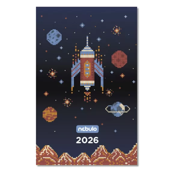 Zsebnaptár NEBULO A/6 heti papírborítós Space Game 2026. Zsebnaptár NEBULO A/6 heti papírborítós Space Game 2026.