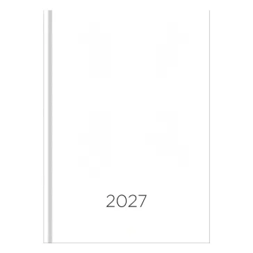   Határidőnapló VECTRALINE Monocolor fehér B/6 napi fehér lapos 2027