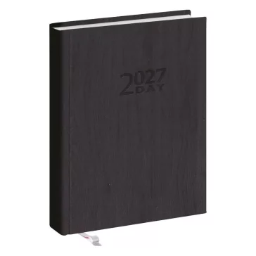   Zsebnaptár REALSYSTEM 2 Day B/6 kétnapos álló fehér lapos Grafit 2027