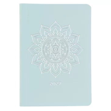   Határidőnapló TOPTIMER Pastel P012 B/6 heti fehér lapos kék 2027