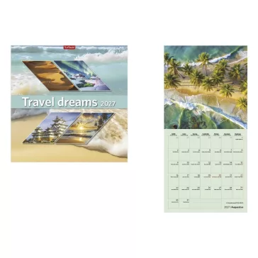   Falinaptár TOPTIMER T098 290x580mm álló Travel dreams 2027