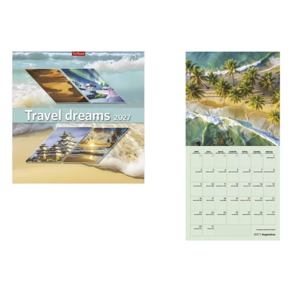 Falinaptár TOPTIMER T098 290x580mm álló Travel dreams 2027 Falinaptár TOPTIMER T098 290x580mm álló Travel dreams 2027