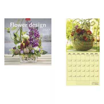 Falinaptár TOPTIMER T098 290x580mm álló Flower 2027