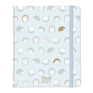   Határidőnapló PLANALL New Classic B/5 heti spirálos keményfedelű gumis Hedgehog 2027
