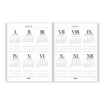   Határidőnapló PLANALL Mini A/6 heti keményfedelű Giggle 2027