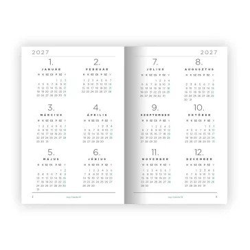   Határidőnapló LIZZYCALENDAR A/6 heti tűzött Glorious 2027