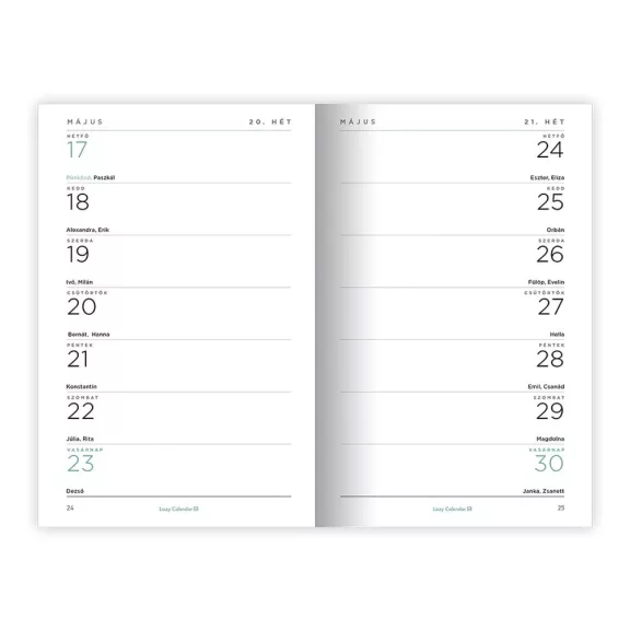 Határidőnapló LIZZYCALENDAR A/6 heti tűzött Amazing 2027 Határidőnapló LIZZYCALENDAR A/6 heti tűzött Amazing 2027