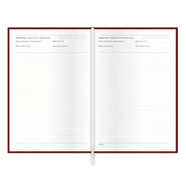   Tárgyalási napló TOPTIMER Traditional T162 B/5 fehér lapos fekete