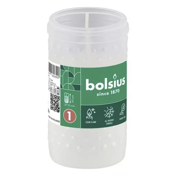 Mécses betét BOLSIUS 57 g 90 mm 24 órás fehér Mécses betét BOLSIUS 57 g 90 mm 24 órás fehér