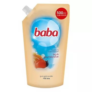   Folyékony szappan utántöltő BABA tej és gyümölcsillat 500 ml