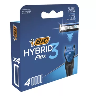   Borotvafej BIC Hybrid Flex3 mozgófejes mozgópengés 4 darab/bliszter