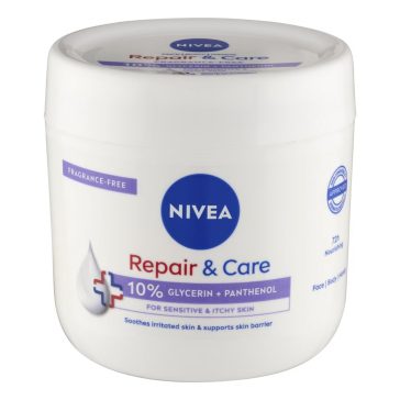   Testápoló NIVEA Repair&Care érzékeny bőrre tégelyes 400 ml